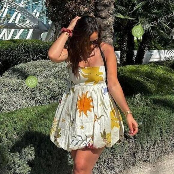 ZARA VOLUMINOUS PRINTED DRESS ZW COLLECTION - Picture 10 of 16